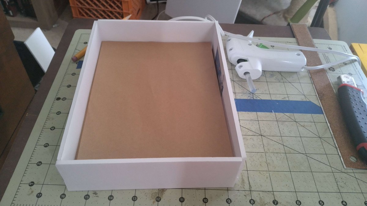 I dunno if this is really neat to anyone but since I do a lot of my cooking in a toaster oven I bought precut parchment paper sheets, cut them in half, and then make a little foamboard box to hold them in.