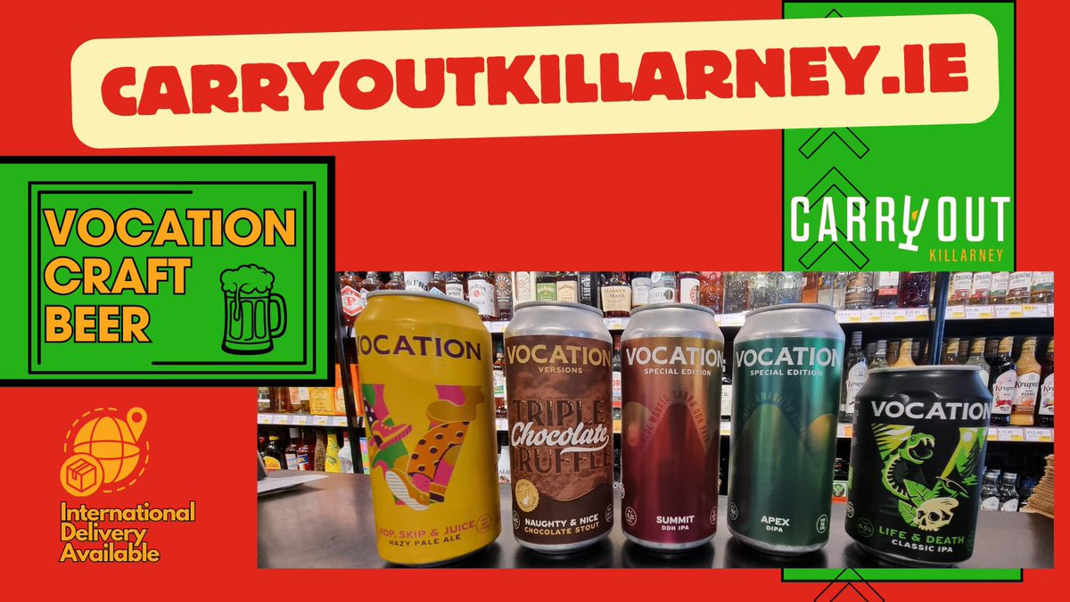 Check out the new @vocationbrewery range available from our stores at Mucross Rd. & The Reeks!!! #vocation #vocationbrewery #vocationbrewing #Shopping #carryout #shoplocal #killarney #craftbeer
