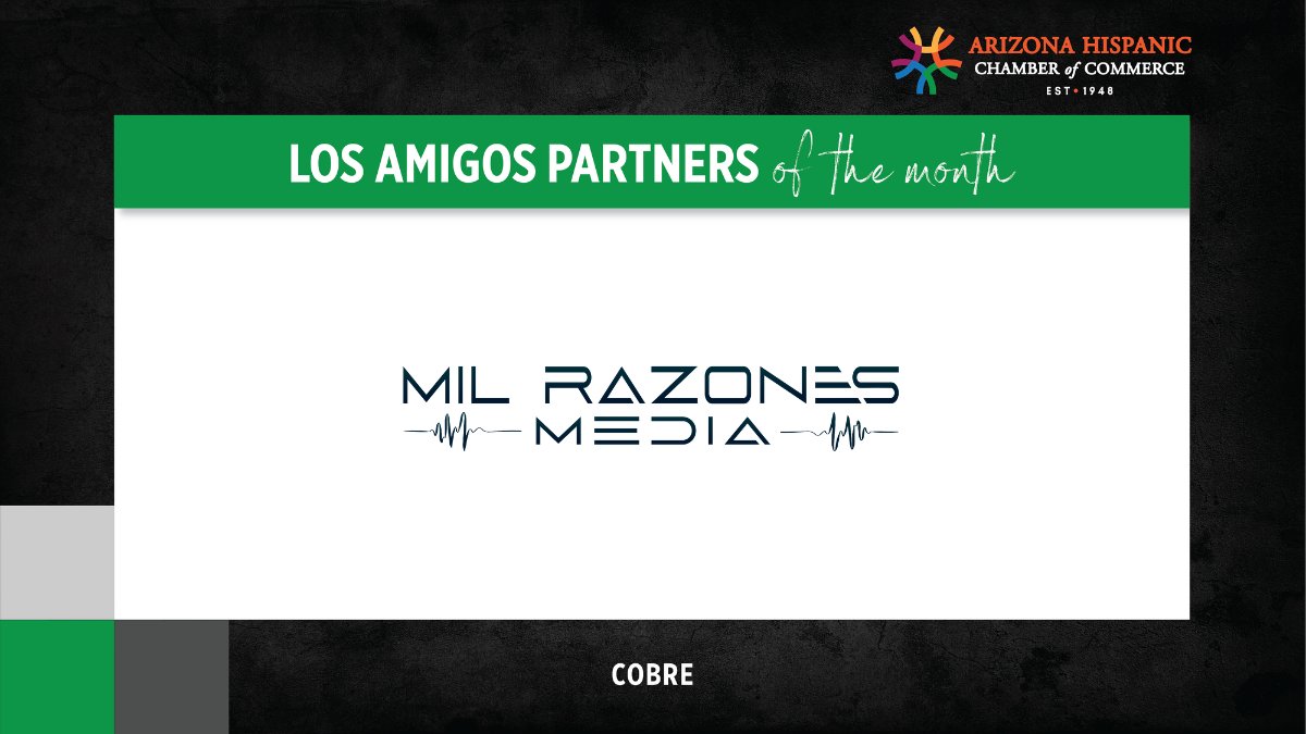 We are happy to introduce our Los Amigos Partners of the Month! These monthly selections highlight the corporations that champion our shared efforts of advocating for the state's Hispanic-owned businesses and over 2 million Hispanic consumers since 1948. #arizona #AZHCC