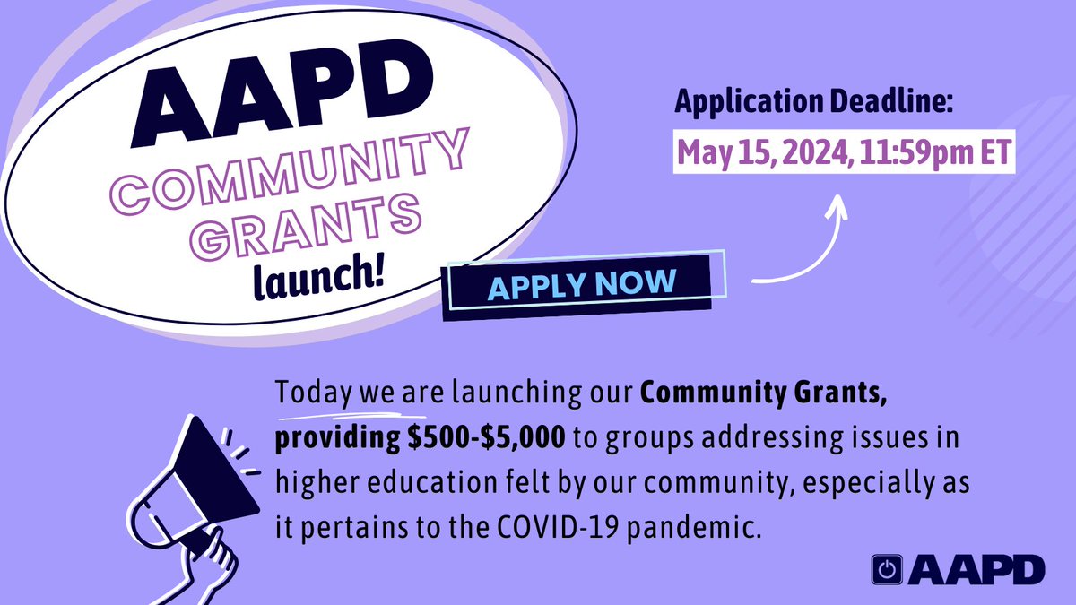 The fight for #DisabilityInclusion in #HigherEd continues. We're awarding Community Grants of $500-$5,000 for groups working to address inclusion and the ongoing #COVID19 pandemic. bit.ly/4d11Bzq