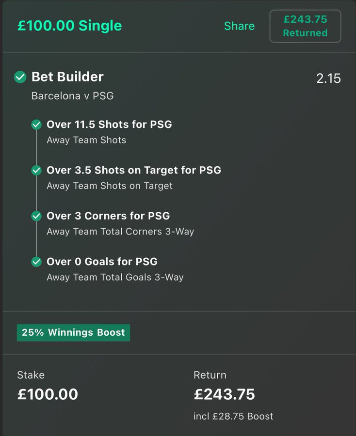 😍😍😍 !! SHOT ON TARGET!!! 1-3 ⚽️

LIKE ❤️ RETWEET IF YOU WANT £230 FREE CASH!!!!! 

We won yesterday £1000 Bet Builder ✅
We won today £243 Bet Builder ✅