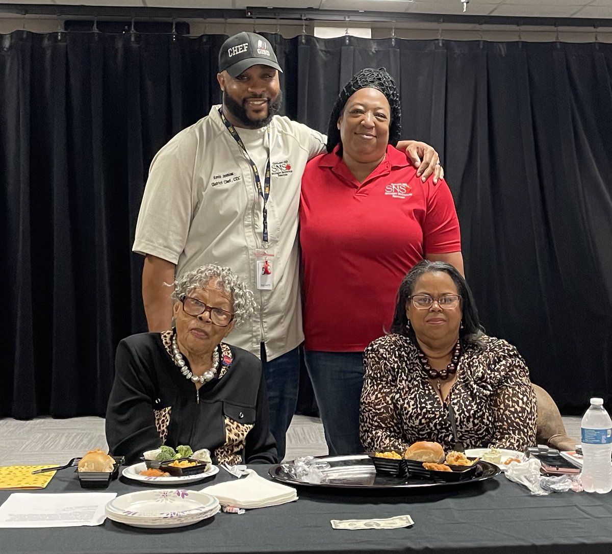 #ChefKevin went to @Shugart_Sheriff elementary to serve #OpalLee her favorite school lunch! Opal Lee is an American activist who helped to make Juneteenth a national holiday.