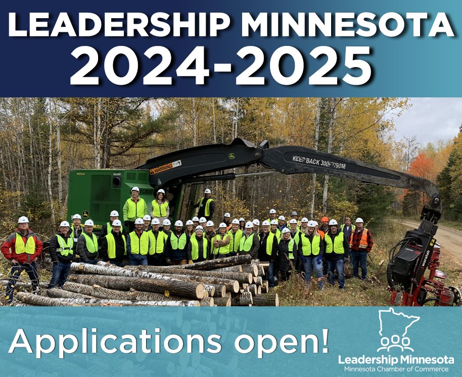 NOW OPEN: Applications for #LeadershipMN 2024-2025! Click to learn more and apply for this incredible program: mnchamber.com/connect/leader…