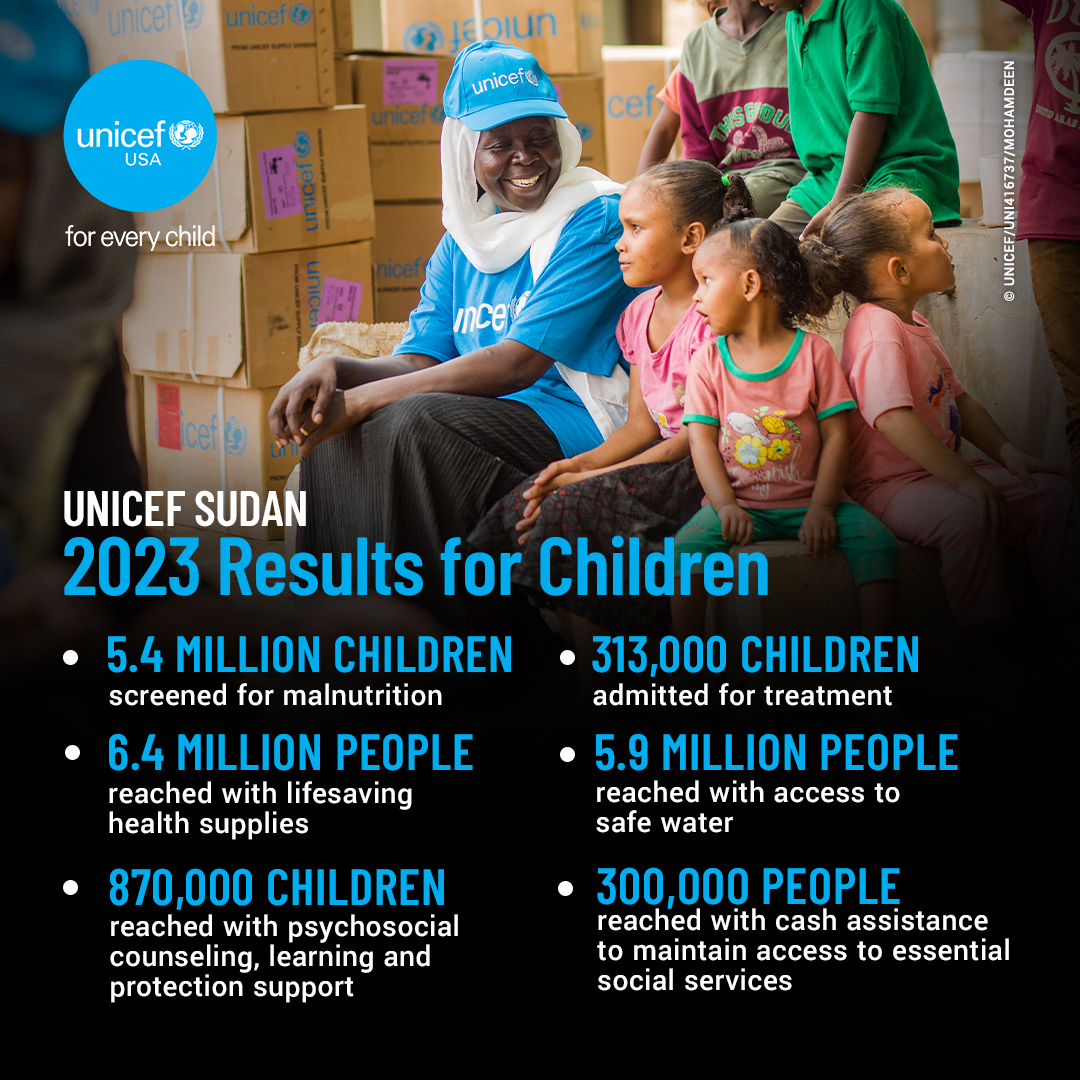 Despite immense challenges, @UNICEFSudan and partners remain on the ground and continue to deliver for #Sudan's children. Here's how you can support their lifesaving efforts across the country: bit.ly/3UiMrOy