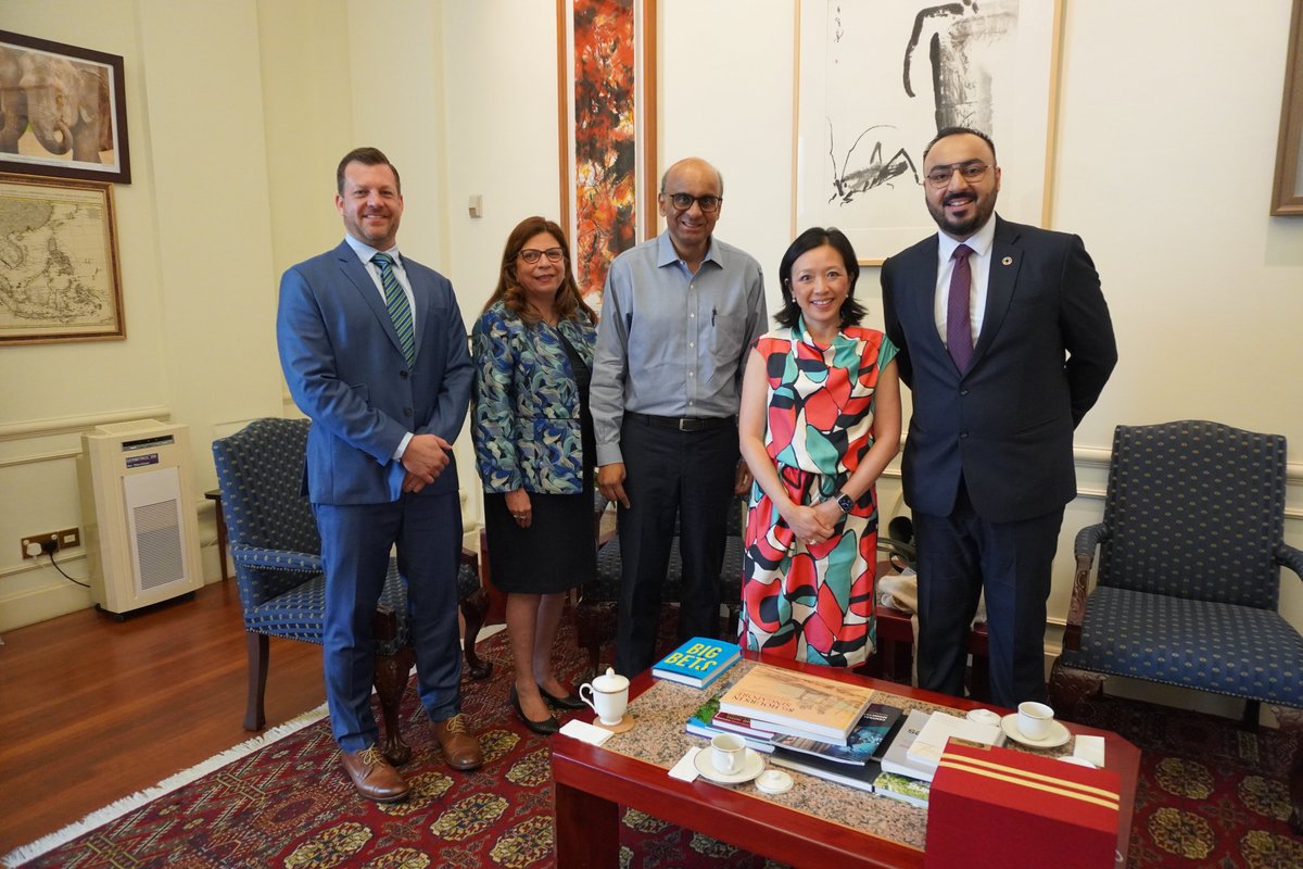 Inspiring meeting with @Tharman_S, President of Singapore. We discussed Singapore's leadership on climate action and exchanged ideas on furthering collaboration in the region and globally. I was also able to present him with a copy of @rajshah's book Big Bets!