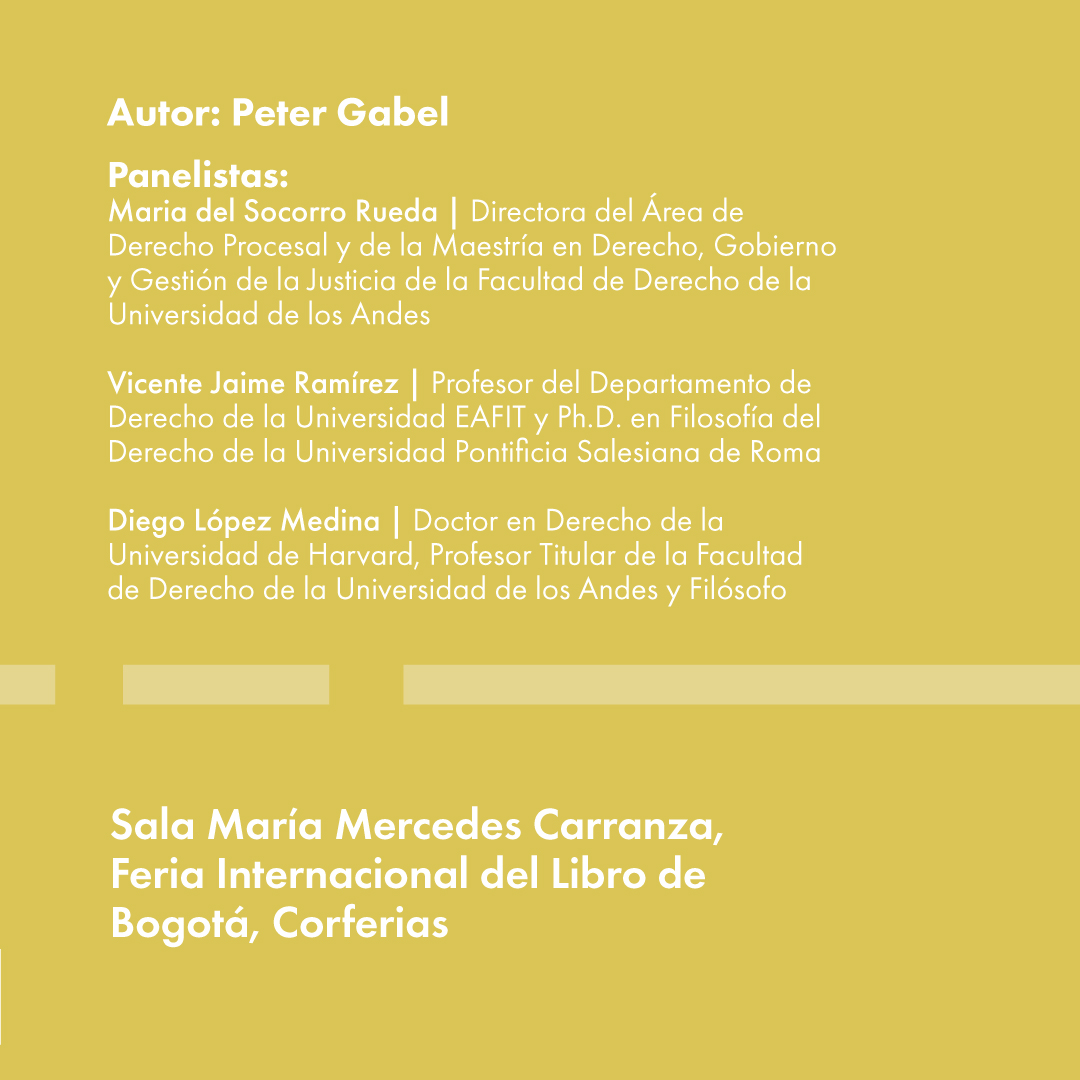 📒Contaremos con panelistas que discutirán sobre el libro 'The Desire for Mutual Recognition' de Peter Gabel que tradujo el profesor Diego López. ¡No vemos en la Feria Internacional del Libro! (Sala María Mercedes Carranza de Corferias, Bogotá). 🔔Abril 20 de 2024 ⏰4:00 p.m.