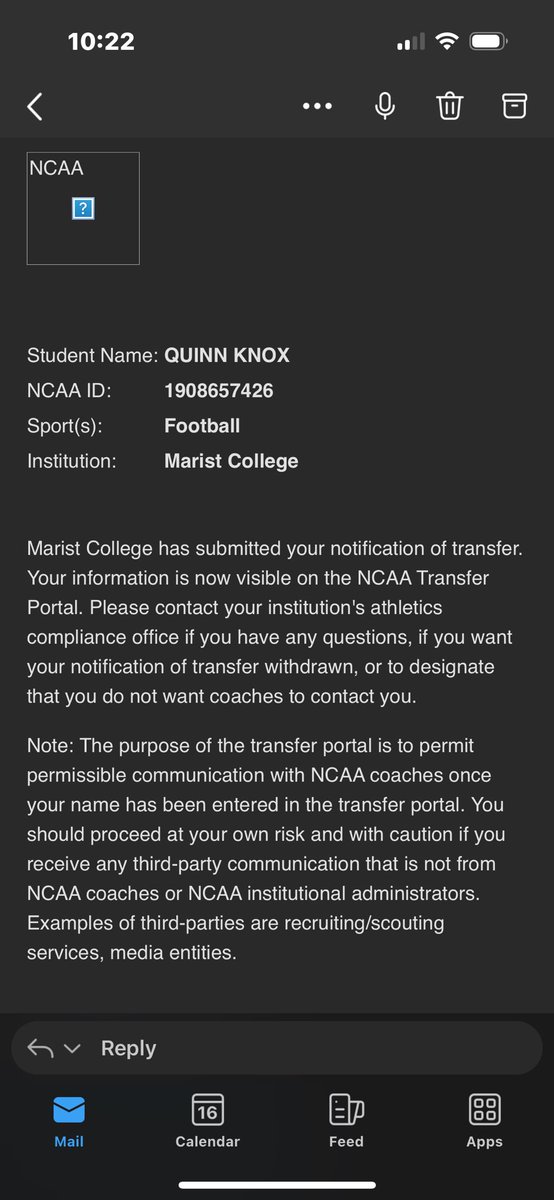 Exited to begin the next chapter as I have officially entered the transfer portal with 2 years of eligibility remaining.
