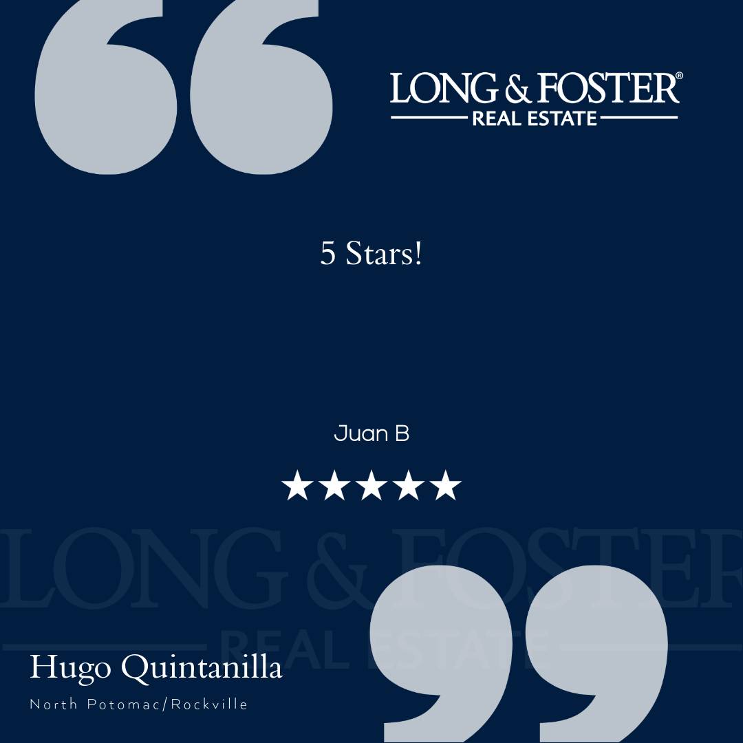 Thank you for the rateing, Juan! It was a pleasure to work with you!
.
.
.
Need help buying, selling, leasing, or investing ! Let's connect at yourerealtorhugo.com to make your real estate dreams a reality!

#allinclusive #longandfoster #YourRealtorHugo #itstheone