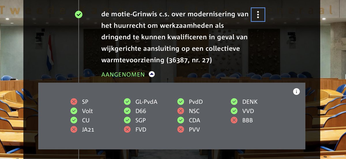 Een dieptepunt en kleurbekennende stemming van @groenlinks @PvdA die hiermee het 🔴 voorgoed uit hun logo kunnen halen door huurders te degraderen tot 3e range in de #energietransitie 

Participatie is een woord dat jullie ook niet meer kunnen voor staan @suzanne_GL #warmtenetten