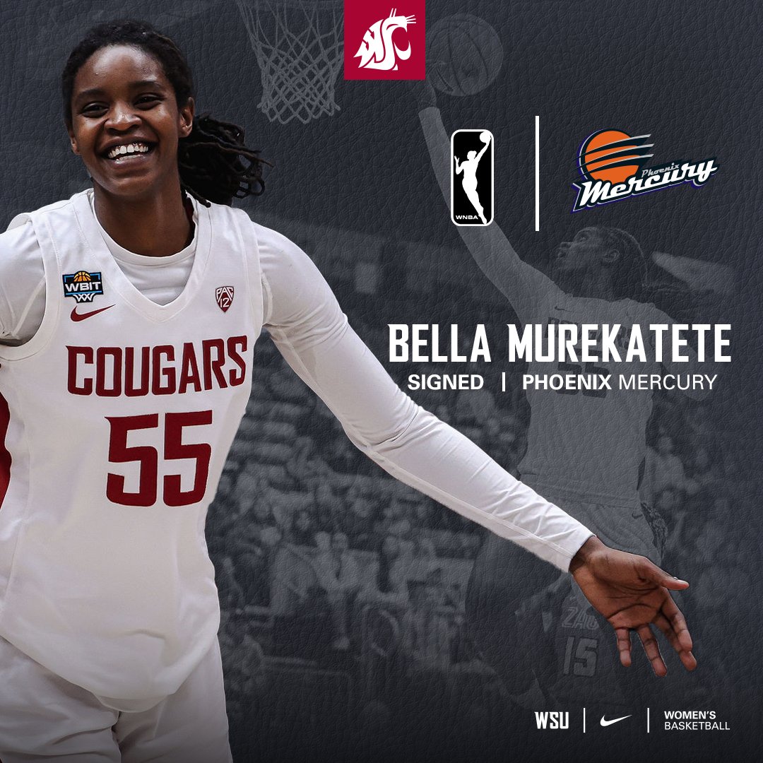 𝓼𝓲𝓰𝓷𝓮𝓭 🖋️ Bella Murekatete has signed a WNBA Training Camp contract with the Phoenix Mercury! CONGRATS BELLA!!! 📰 | bit.ly/3W3yR32 #GoCougs | #CougsVsEverybody