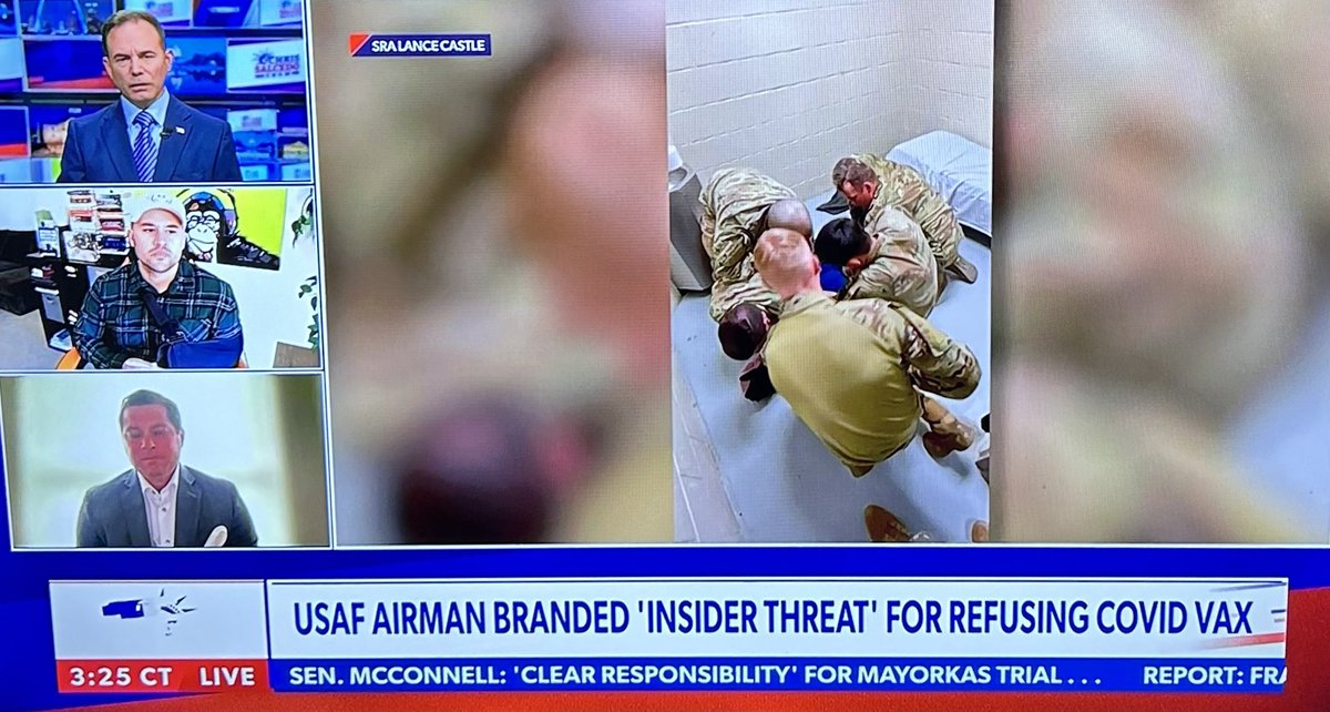 Shame on these enlisted men who basically attacked one of their own, on orders from above, for refusing the bogus COVID-19 vaccine. Can you say “Government Gestapo?” #NewsMax