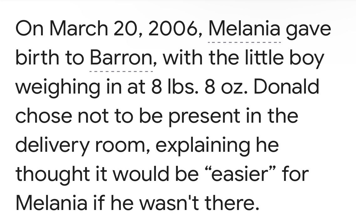 Trump missed Barron’s birth because he was banging a porn star. Now he’s missing Barron’s graduation because of that same porn star Nevermind the fact that he didn’t bother to go to Tiffany, Eric, Don Jr, or Ivanka’s graduation The Karma is still epic #DonSnoreleone #Melania