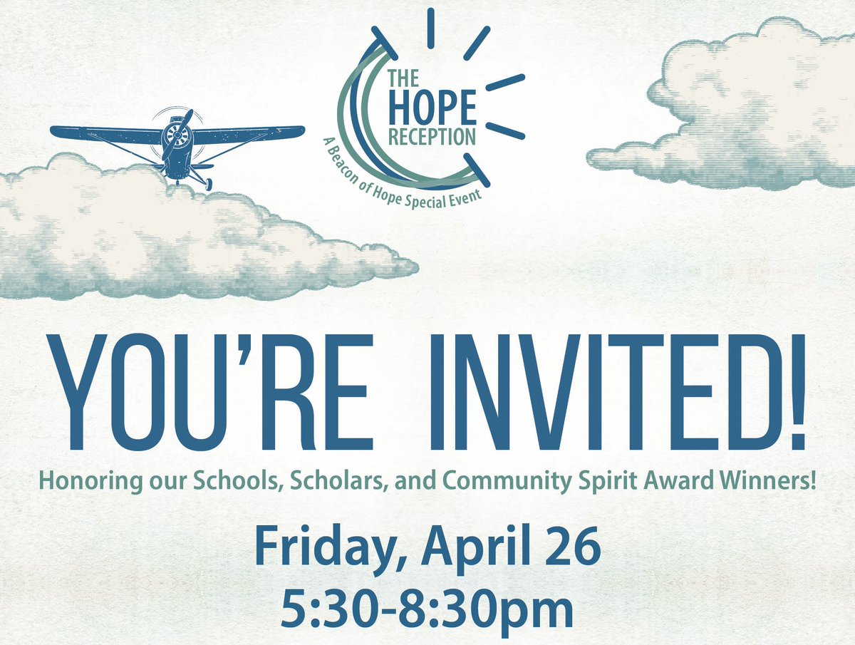 Ten days until our Hope Reception! Do you have your tickets yet? higherpoweredlearning.org/news/April-26-… #rcdaschools #beaconofhope