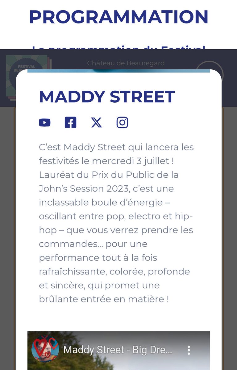 @lixofcn @FestBeauregard @zaralarsson @MaddyftChords Ya un moment faut arrêter d'être cassos et lire la programmation avant de demander