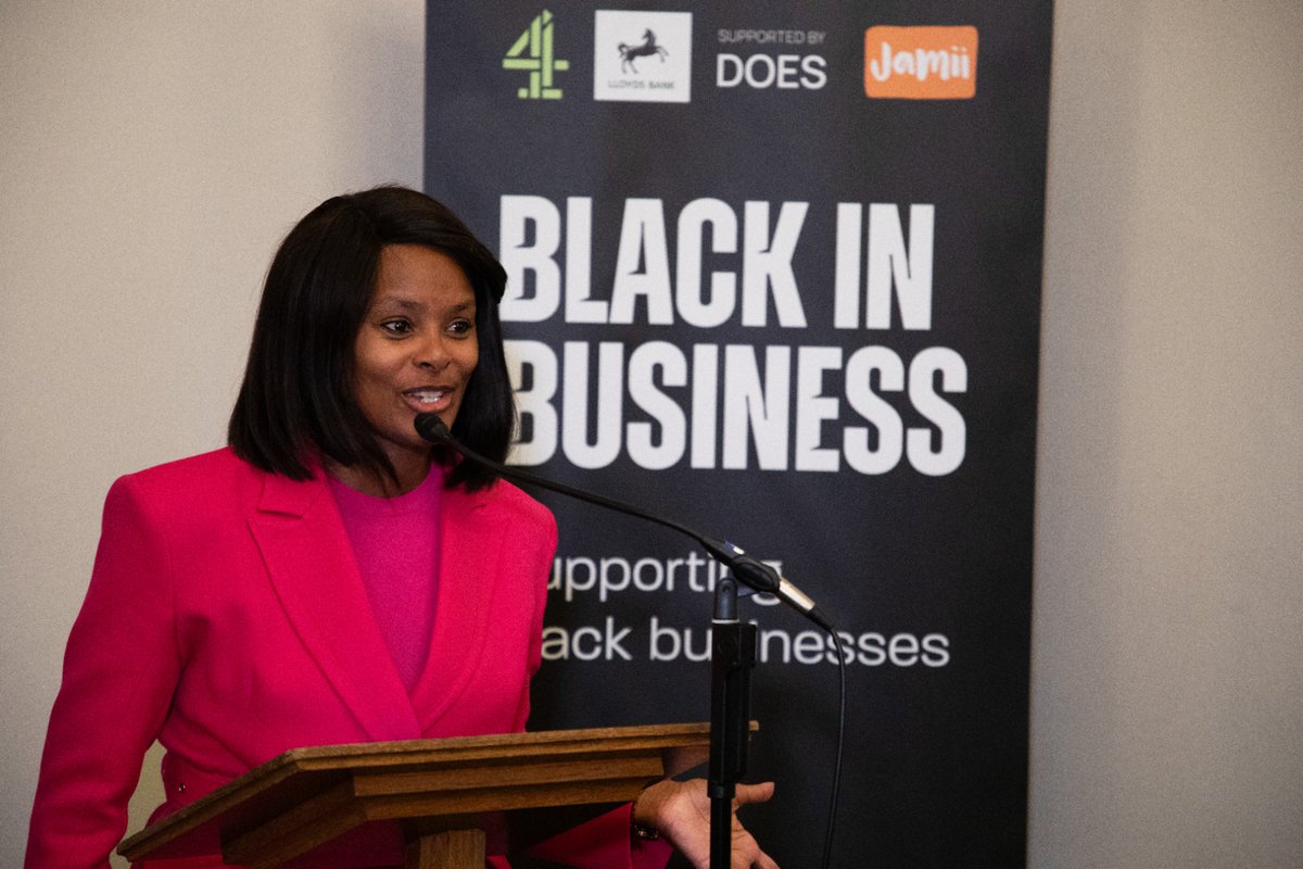 Huge thank you to the excellent speakers at tonight's #BlackInBusiness reception - MPs @abenaopp, @BimAfolami, Ewan Douglas @Channel4, my @LloydsBankBiz colleague Elyn Corfield and @ClaudineReid1 for hosting! Can't wait to see what's next for all the businesses who attended.