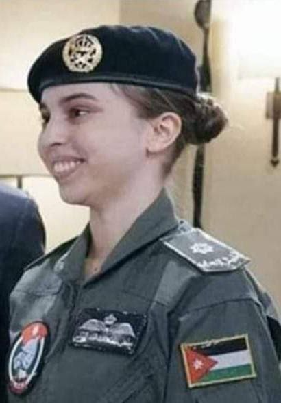 The King of Jordan honors the pilot officer, Princess Salma, because she shot down 6 drones during the night in defense of the Zionist enemy  Well done being a stupid wh*re.
