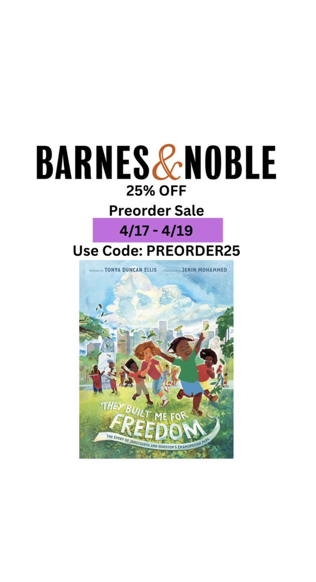 📚🛍️Get 25% off THEY BUILT ME FOR FREEDOM preorders from April 17th - 19th with code PREORDER25: barnesandnoble.com/w/they-built-m…