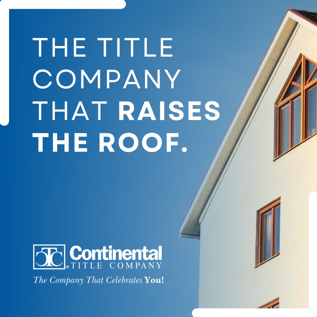 Whoop! Whoop! 🙌 

You'll want to raise the roof when you close with the Continental team. 🏠

Visit our website today at ctitle.com.

#CloseWithConfidence #ContinentalTitleCompany #ProtectYourInvestment #TheCompanyThatCelebratesYou #TitleInsurance