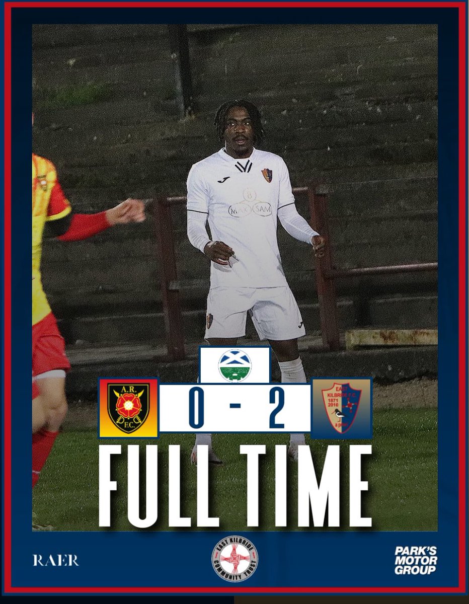 Full Time EK Win Good result and solid performance from the team tonight. 3 points and the clean sheet, well deserved. All the best to Albion Rovers for the remainder of the season. ALB 0-2 EKFC