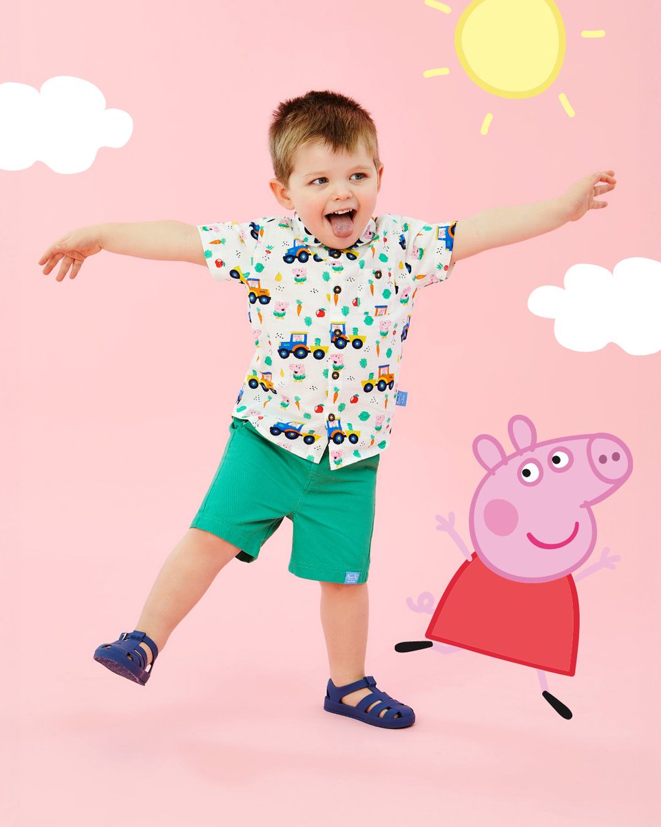 Little Peppa and George fans will love their new two-piece summer set! Perfect to see them through plenty of sun-soaked adventures ☀️🐽 bit.ly/3Q1qOQe