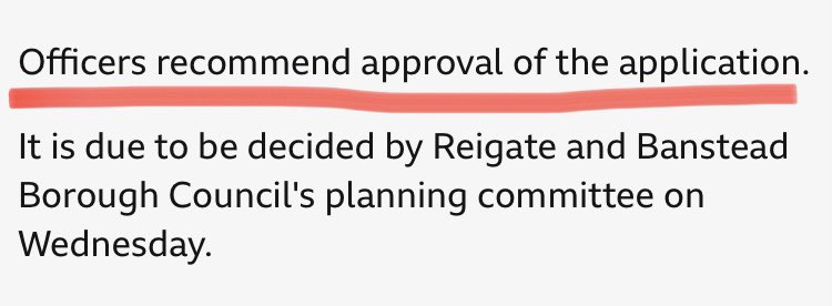 Approved by officers, yet rejected by Green & Tory Councillors. We need affordable housing now but our current crop of councillors keep blocking developments! 🏡❌ Vote Labour on May 2nd and make housing your priority 🌹 #LocalElections2024 #NIMBY bbc.co.uk/news/articles/…