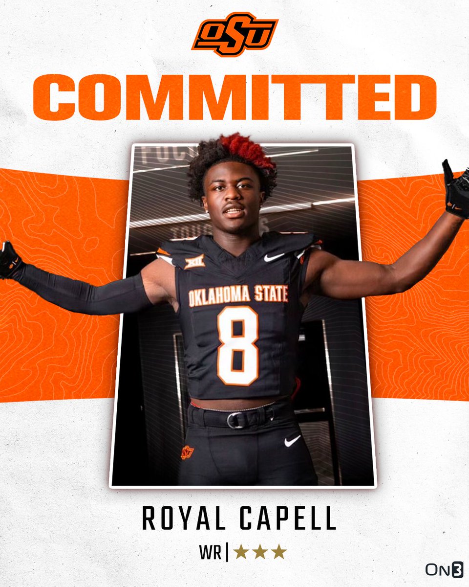 🚨BREAKING🚨 2025 WR Royal Capell has committed to Oklahoma State🤠 More from @ChadSimmons_: on3.com/college/oklaho…