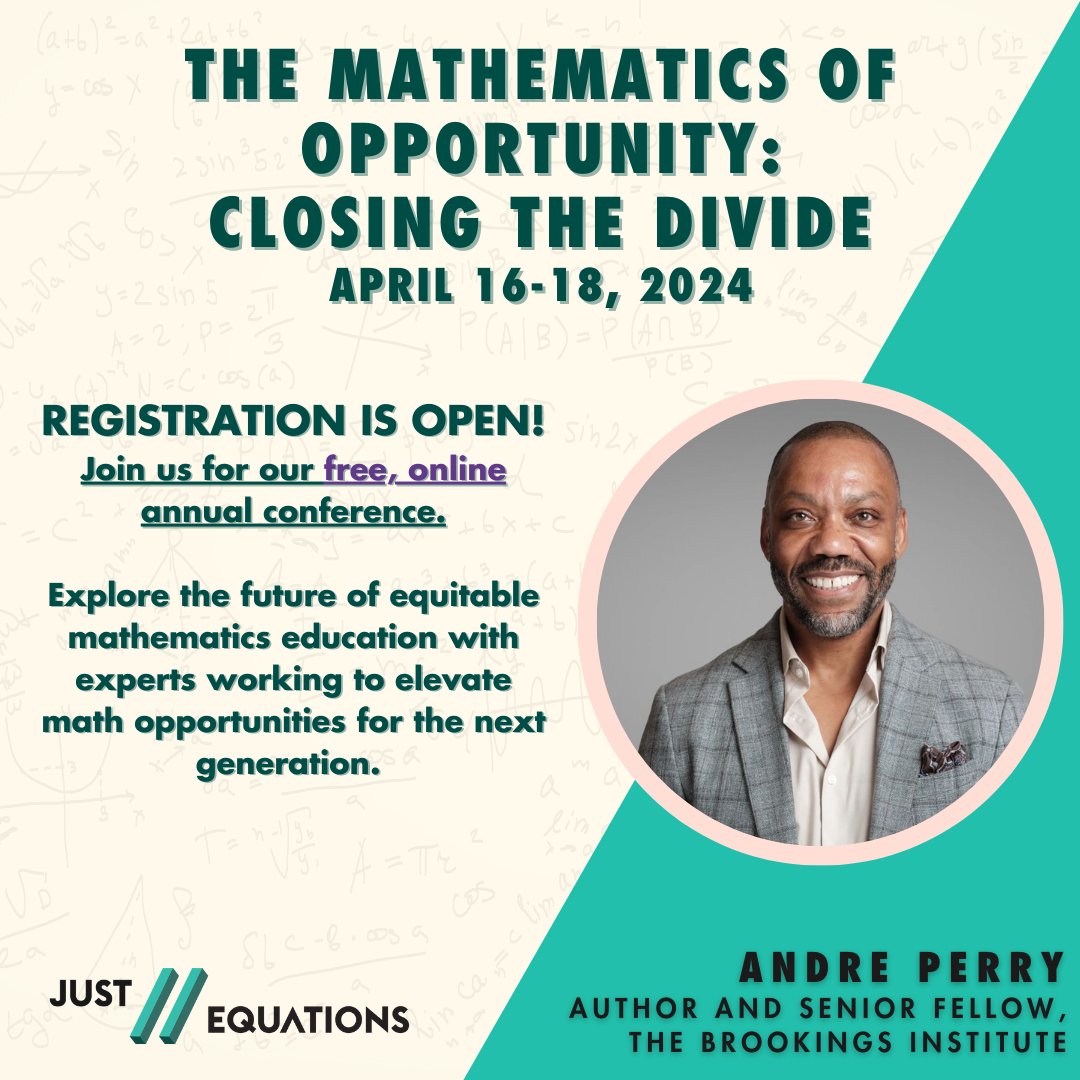 “Math is a lot easier to learn when you are faced with a real problem that needs to be solved.” -- @andreperryedu at #TMO24