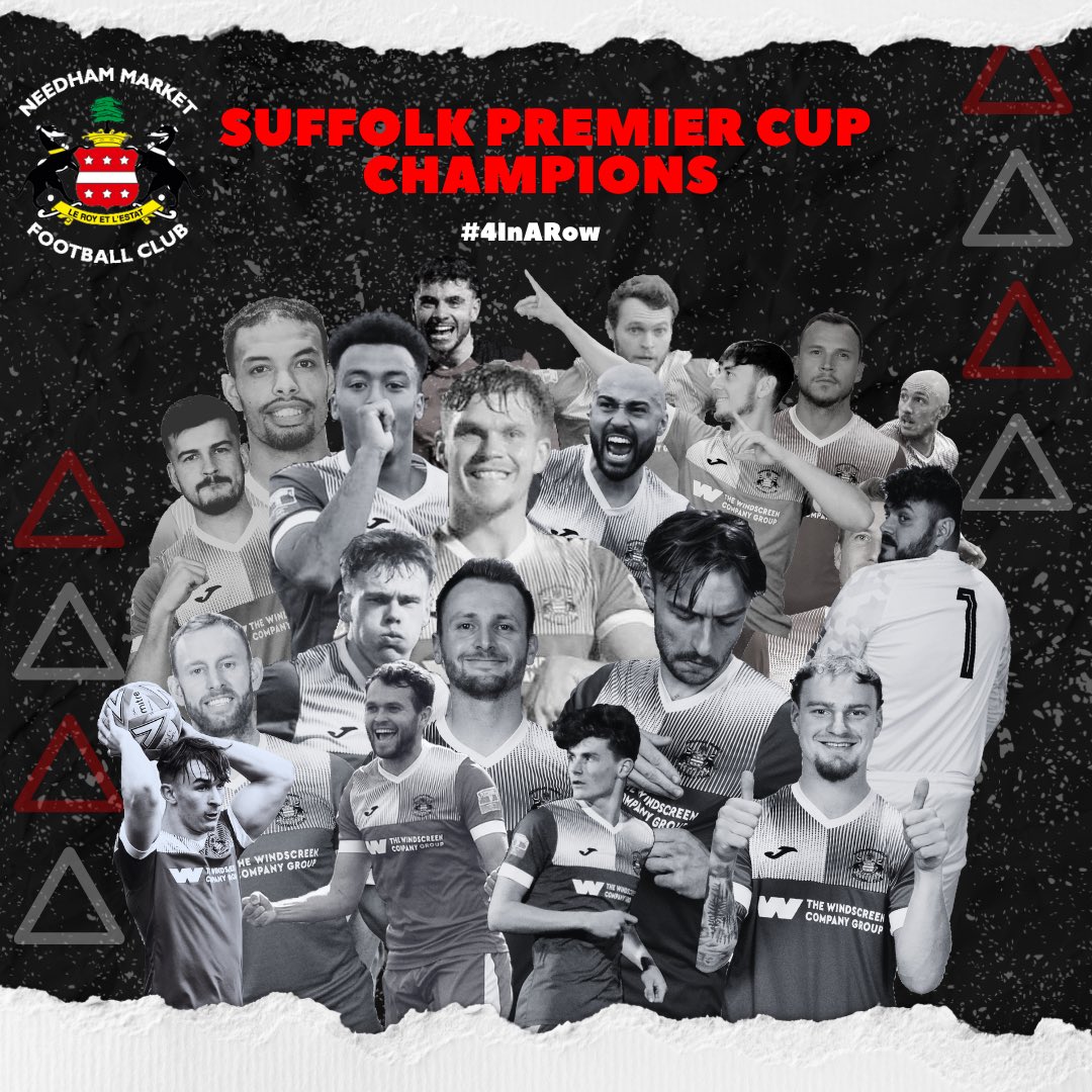 LEAGUE AND CUP DOUBLE 🔴🏆🏆 #NeedhamMarketFC #SuffolkisRed