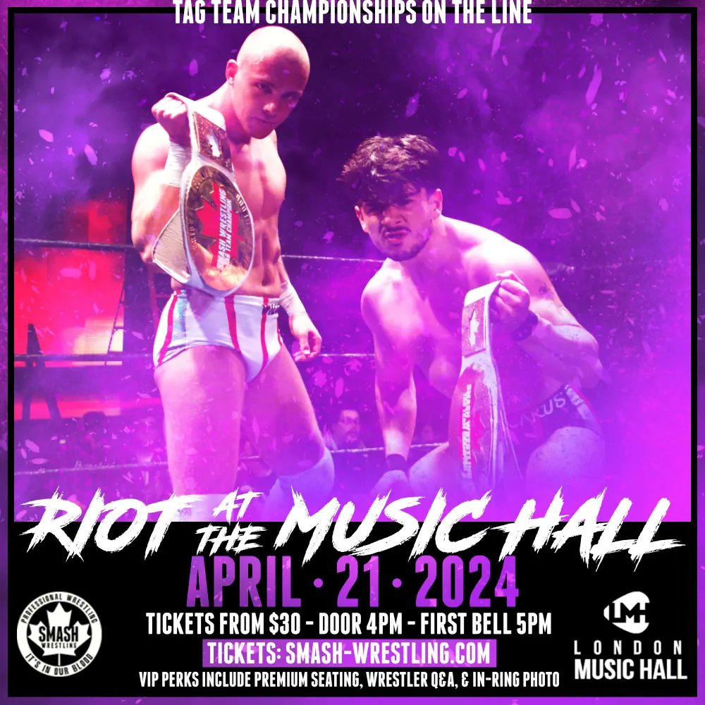 Lot of talk about MCMG huh? Nothing new. They've been at the front of this industry for nearly two decades. Living legends. Tag team GOATs. This Sunday they go head-2-head w/ who we believe to be the future of the tag team scene! Limited Tix! ➡️ smash-wrestling.com
