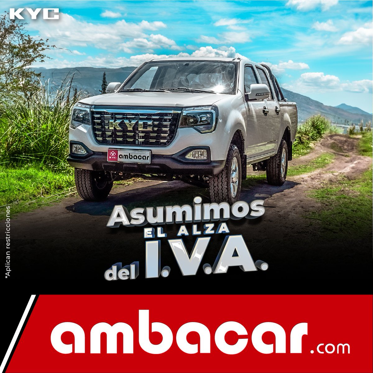 ¡Adquiere tu pick up nueva y vamos adelante con fuerza! Con la KYC F3 te sacas la lotería del camino.💪

¿Qué esperas? Pruébala ya 🤩

#Ambacar #KYC #UnaDecisiónInteligente