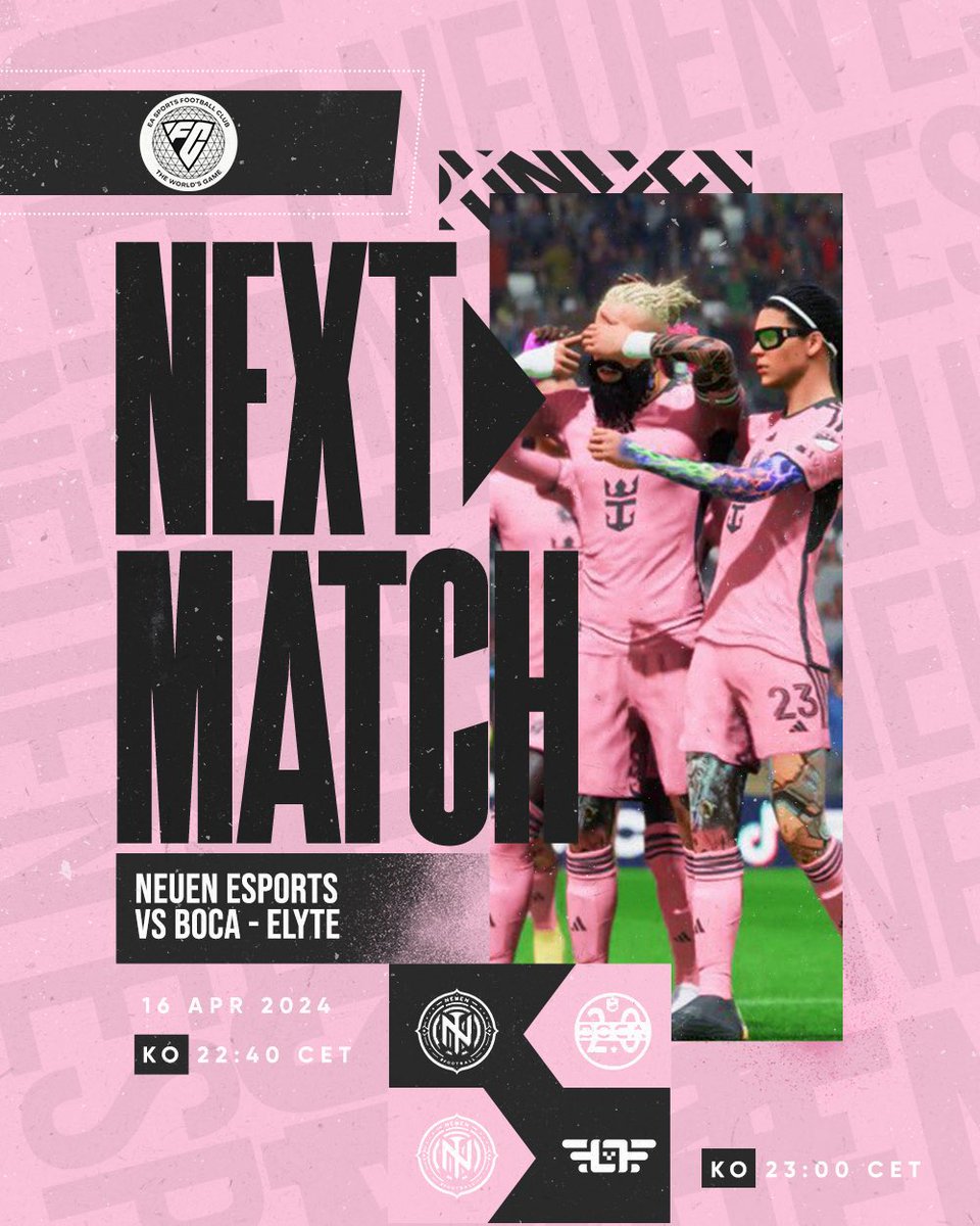 💜💛⚽️ MATCH DAY

🏆 <a href="/VPGItaly/">Virtual Pro Gaming Italy 🇮🇹</a> Serie D2
🆚 #Boca20
Start 🎬 23:40

🏆 <a href="/VPLItaly/">VPL Italy 🇮🇹</a> Serie C1
🆚 #Elyte
Start 🎬 23:00

📺 twitch.tv/sugartaty

🎨 Designed By <a href="/SugarTaty/">Taty JR⚡️</a> 

#️⃣ #NeueN #TimeToReborn