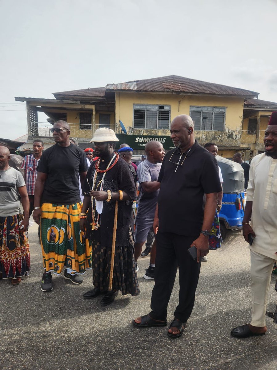 7. On Saturday, 23rd March, I attended the burial ceremony of late Mrs Newe Urowoli Emani, maternal auntie of Chief Ayiri Emami in the company of Amb. Young Piero Omatseye, @ngLabour candidate for Warri Federal Constituency Etc Bridge building is an important part of the journey