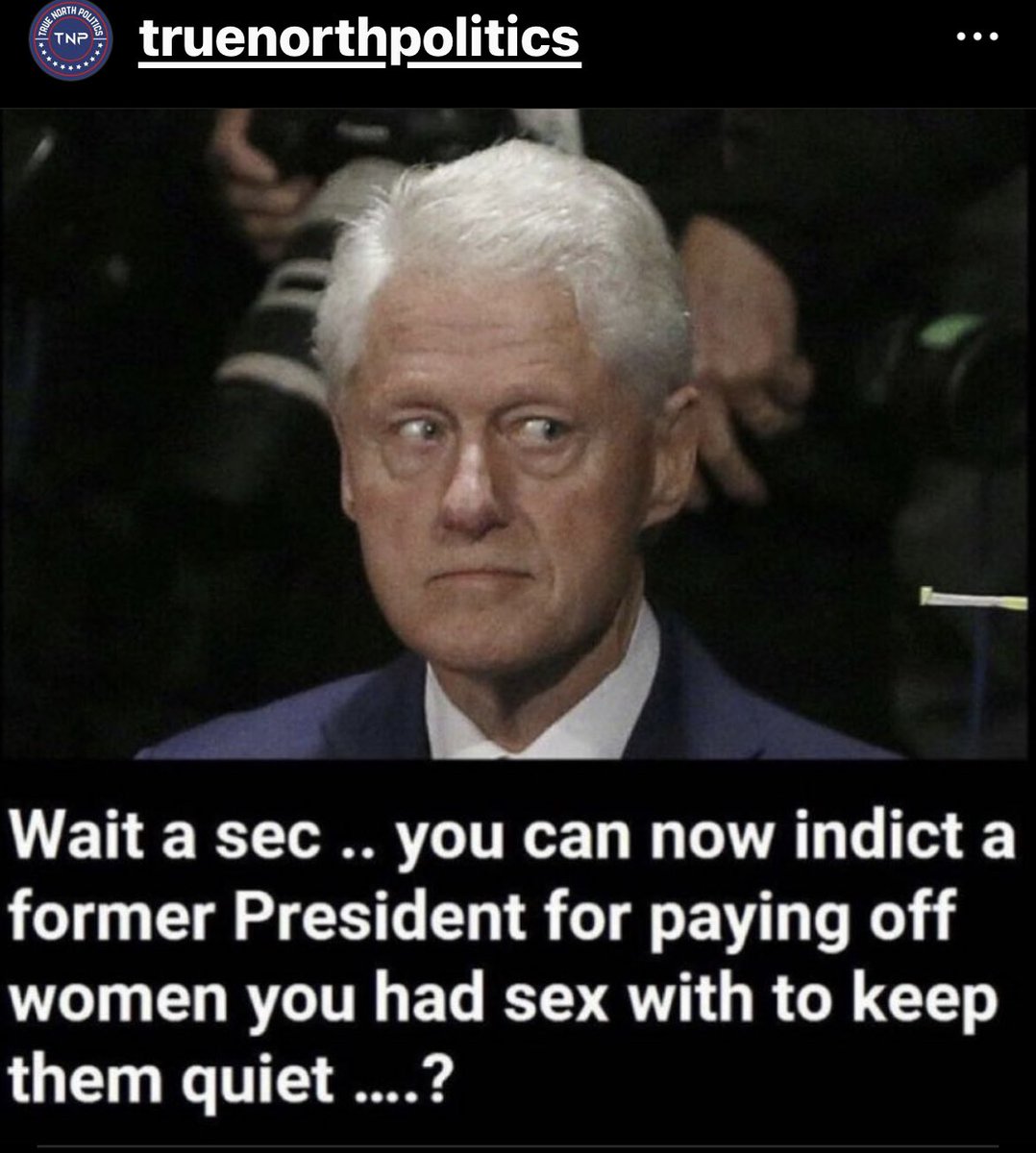 No, a former Democrat president will not get indicted, they just do that to the Republicans! You are totally safe Mr. Clinton. We all know what you did because there’s proof….Yet no indictment. 🤔 But this is different because it’s President Trump, and they are trying to convict…