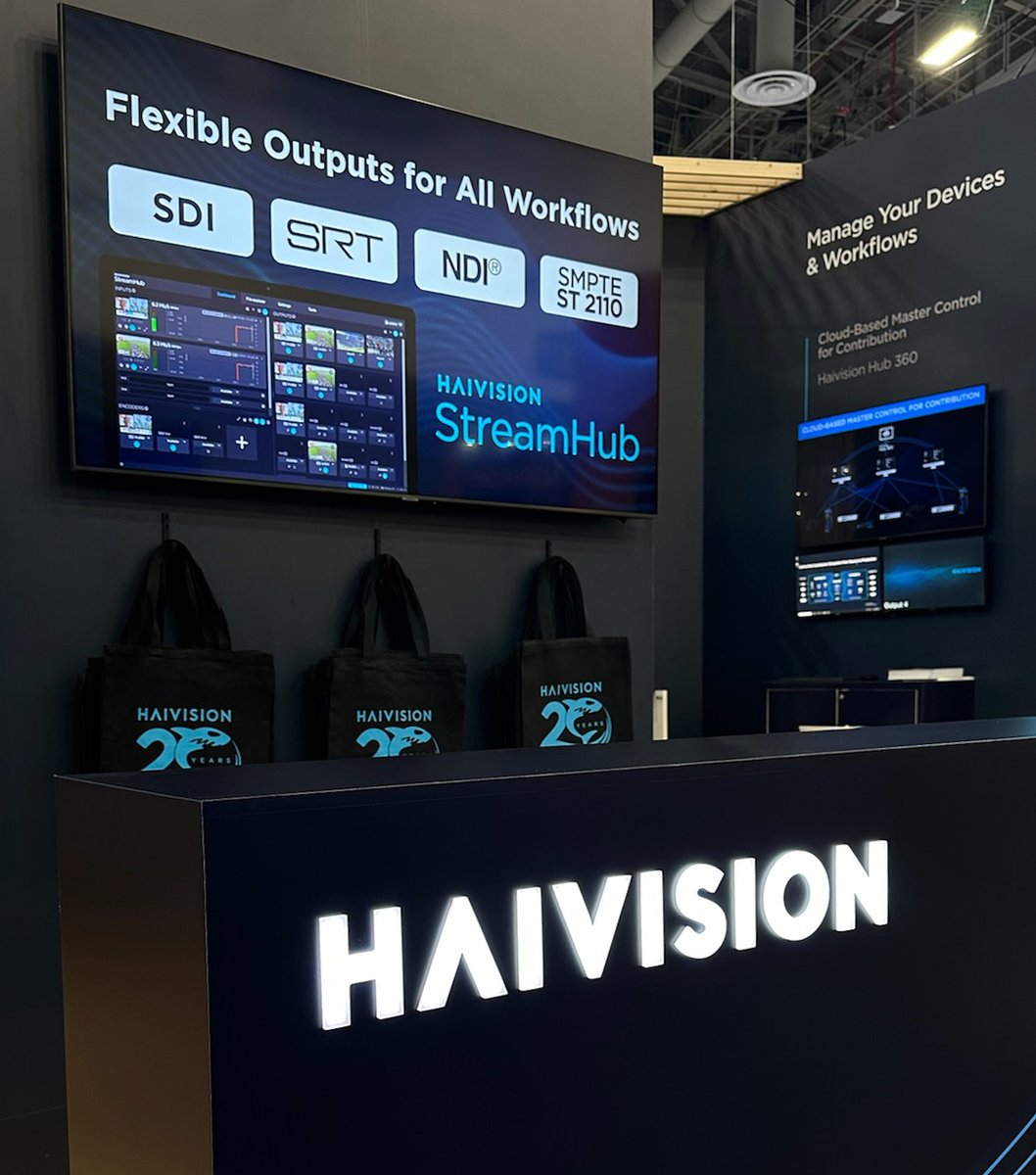 Haivision's tweet photo. Come by booth W2612 at the #NABShow to see #Haivision #StreamHub in action and learn how you can level up your next broadcast with our award-winning receiver and decoder: https://t.co/3ew7t9ocZc @NABShow https://t.co/R2lAJNw9pC