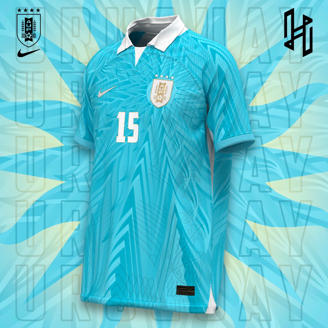 husjoncept's tweet photo. Uruguay|Home kit @aufoficial
Local t-shirt for the Charrúas, elegant, light blue, white and gold t-shirt with a pattern inspired by the May sun, which grows from the shield.
#FootballKitDesign #Kit #Design #Football #husjo #SoccerKit #SoccerDesign #husjoncept #FootballConcept https://t.co/EASDn46QOt