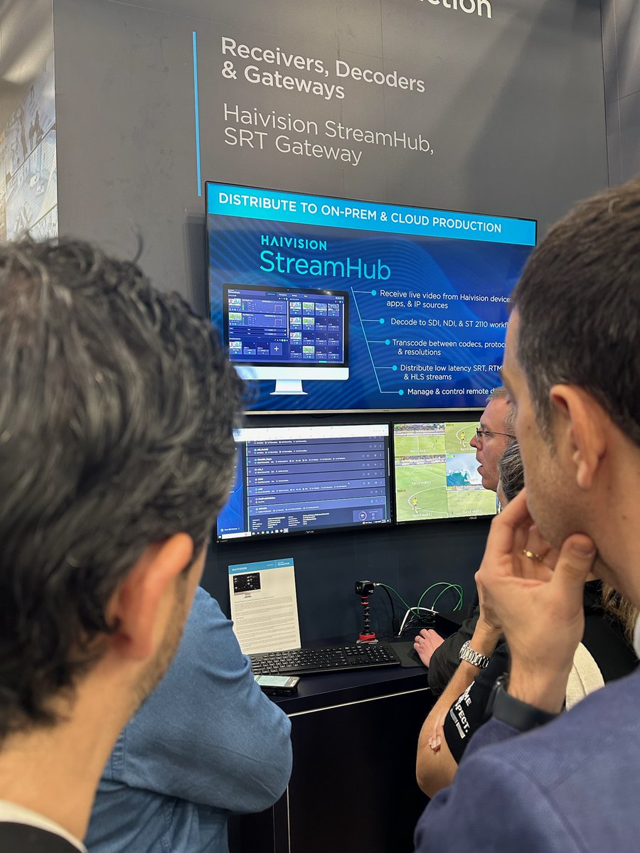 Haivision's tweet photo. Come by booth W2612 at the #NABShow to see #Haivision #StreamHub in action and learn how you can level up your next broadcast with our award-winning receiver and decoder: https://t.co/3ew7t9ocZc @NABShow https://t.co/R2lAJNw9pC