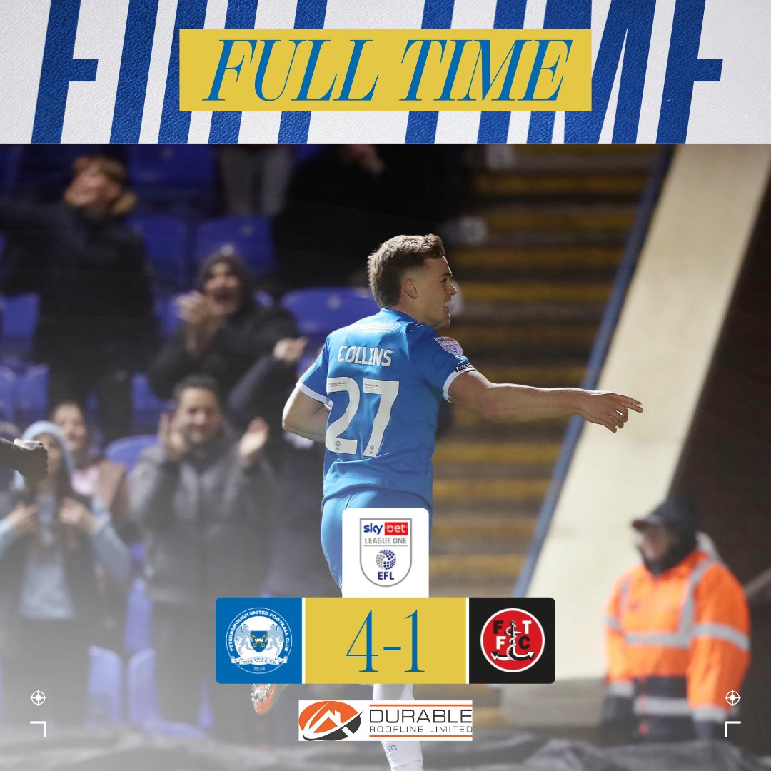 It was a tough battle, but Posh secure their play-off spot with what turned out to be a comprehensive victory in PE2. 

However, goalkeeper Jed Steer deserves enormous credit, saving two spot-kicks and making a number of other big saves.

Jonson Clarke-Harris scored twice in