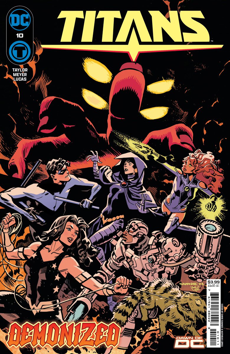 Titans #10 is out today. The Dark Winged Queen is rising. @lukmeyer30 @ChrisSamnee @fxstudiocolor_