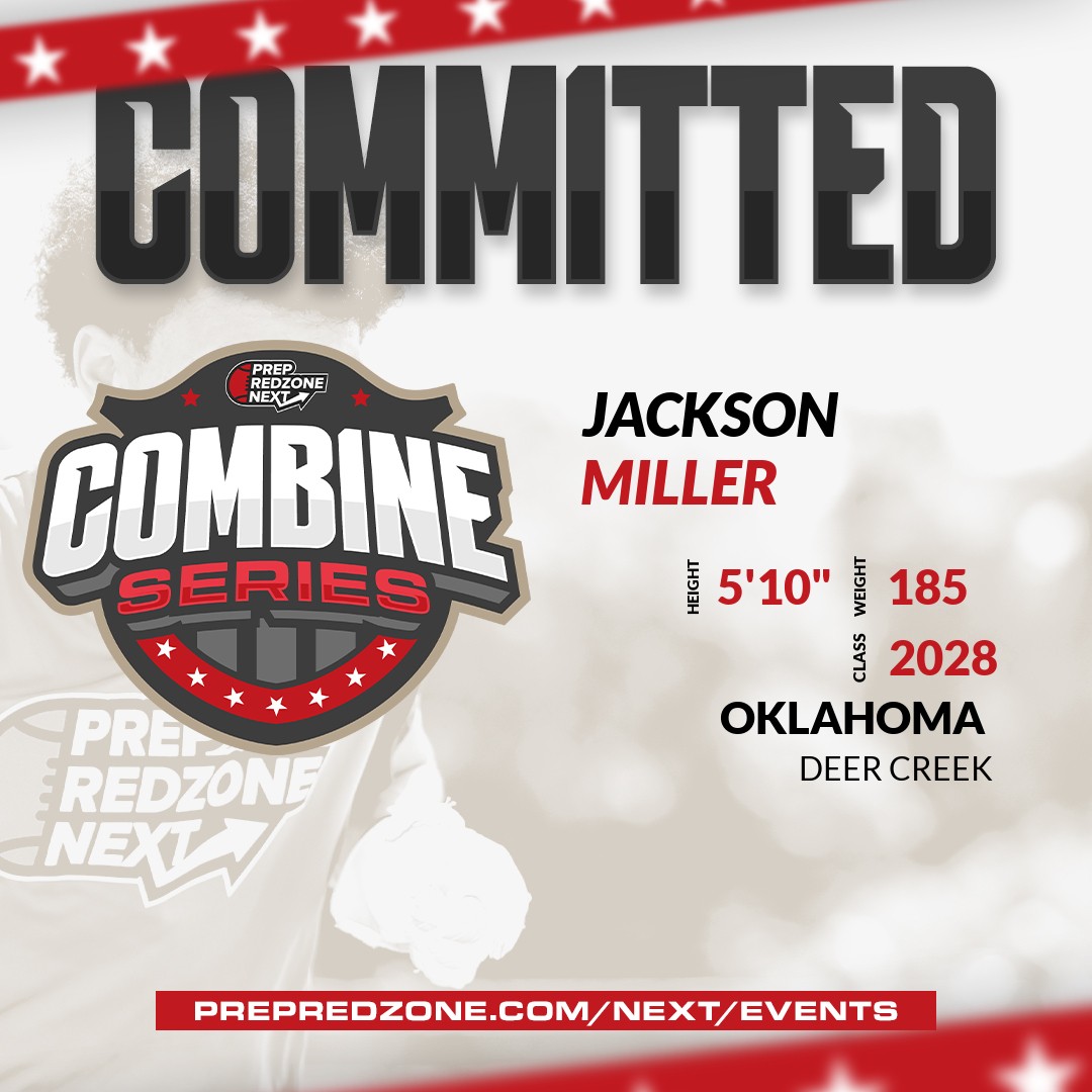 Welcome Class of 2028 Jackson Miller (@Jackson01718718) of Deer Creek to the @PrepRedzoneNext Showcase on 4-27 @ Titan Sports and Performance Center. 🔥🏈 #PRZNextCombine 🏈🔥 Register NOW! 👇 prepredzone.com/next/events/