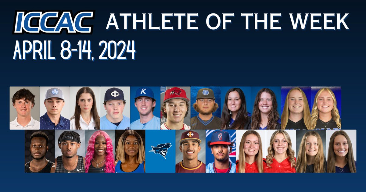 ATHLETE OF THE WEEK
🗓️APRIL 8-14 
🥎⚾️⛳️🏃‍♀️🏃‍♂️

🔗bit.ly/3vKB8p7
#ICCACAOTW