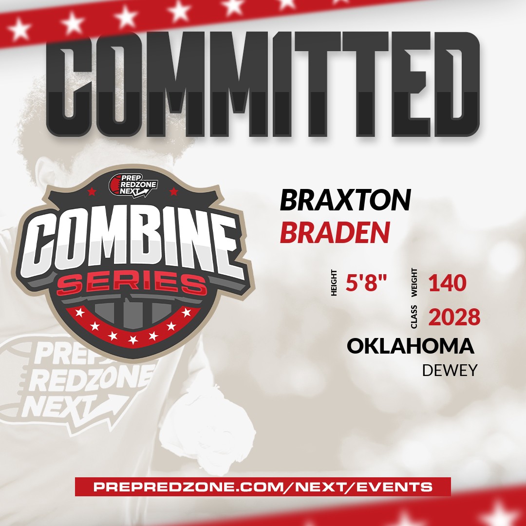 Welcome Class of 2028 Braxton Braden (@https://x.com/braxwaine09?s=11) of Dewey to the <a href="/PrepRedzoneNext/">Prep Redzone 𝙉𝙀𝙓𝙏 🏈</a> Showcase on 4-27 @ Titan Sports and Performance Center. 

🔥🏈 #PRZNextCombine 🏈🔥

Register NOW! 👇  prepredzone.com/next/events/