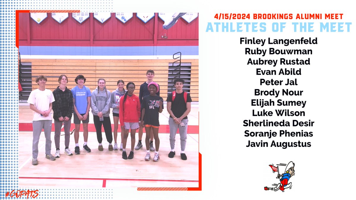 Brookings Alumni Meet- Athletes Of The Meet #AWinningTradition #GoPats