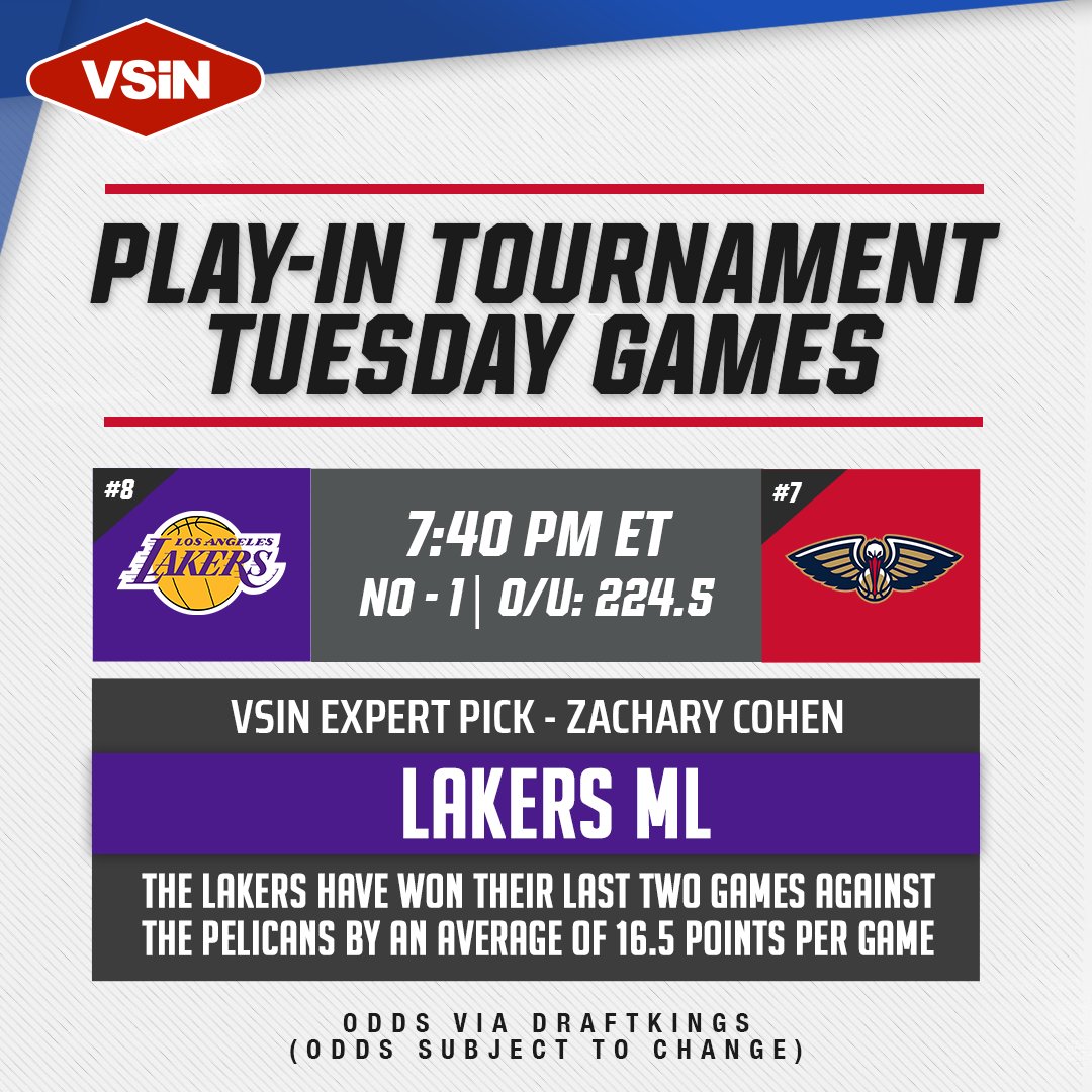 #NBA Play-In Tournament kicks-off TUESDAY! 🏀 #VSiN EXPERT PICKS 👉vsin.ws/49N4u48 🏀 MATCHUP PREVIEWS 👉vsin.ws/4aBX4l8