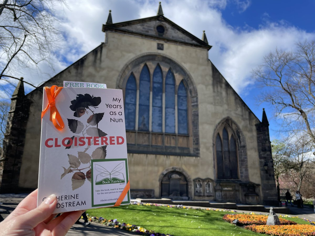 This book fairy is sharing a copy of #Cloistered by #CatherineColdstream, as heard on #Radio4’s Book of the Week! Who will be lucky enough to find this special book in #Edinburgh? #ibelieveinbookfairies #VintageBookFairies #BookFairyProofs #BookOfTheWeek #NonFictionBookFairies