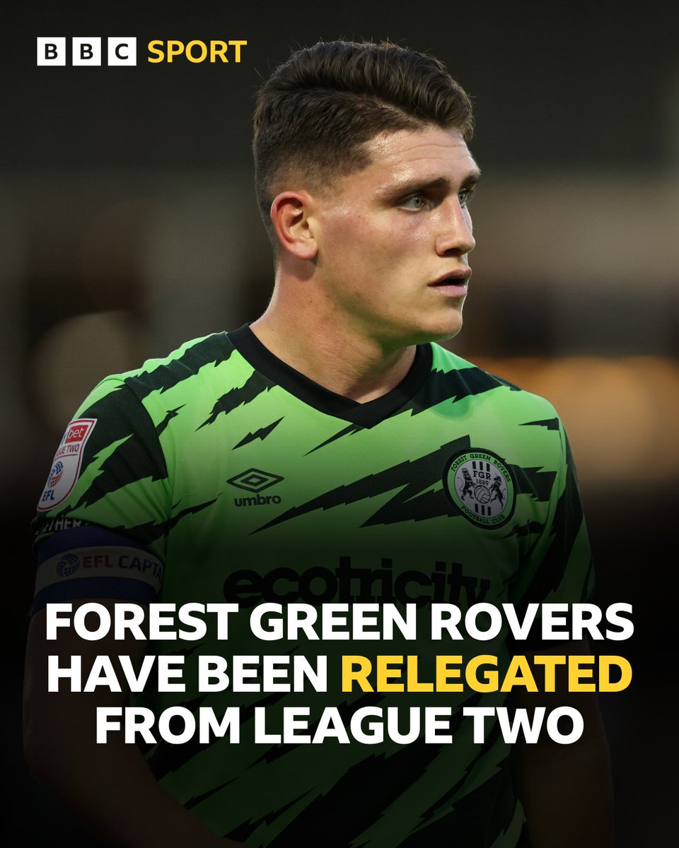 Forest Green Rovers have dropped out of the Football League ⬇️