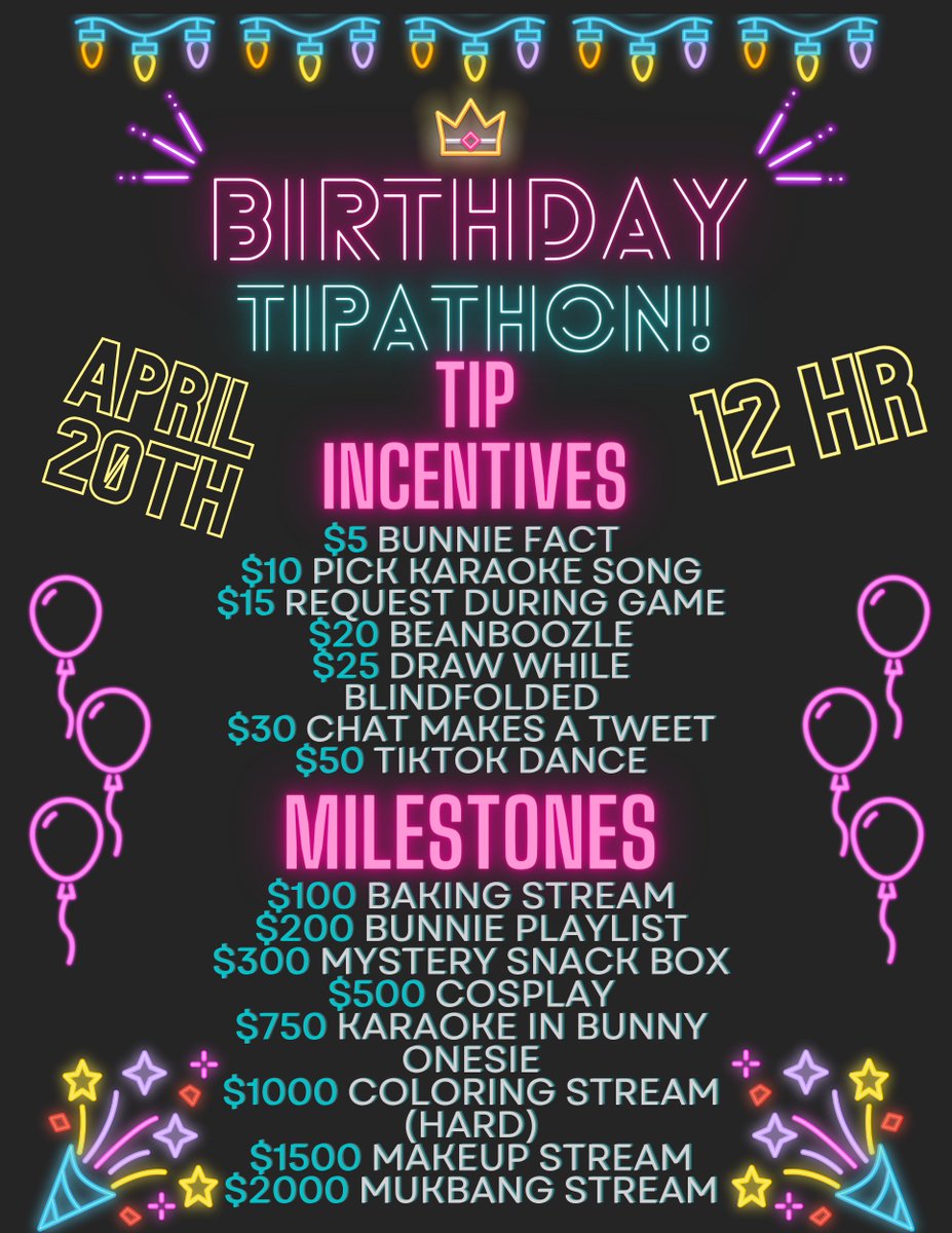 Ya girl is doing her FIRST tip-a-thon! 🎉 Pull up THIS Saturday at 12pm CST to help me celebrate my birthday! It's gonna be really fun, so don't miss out!