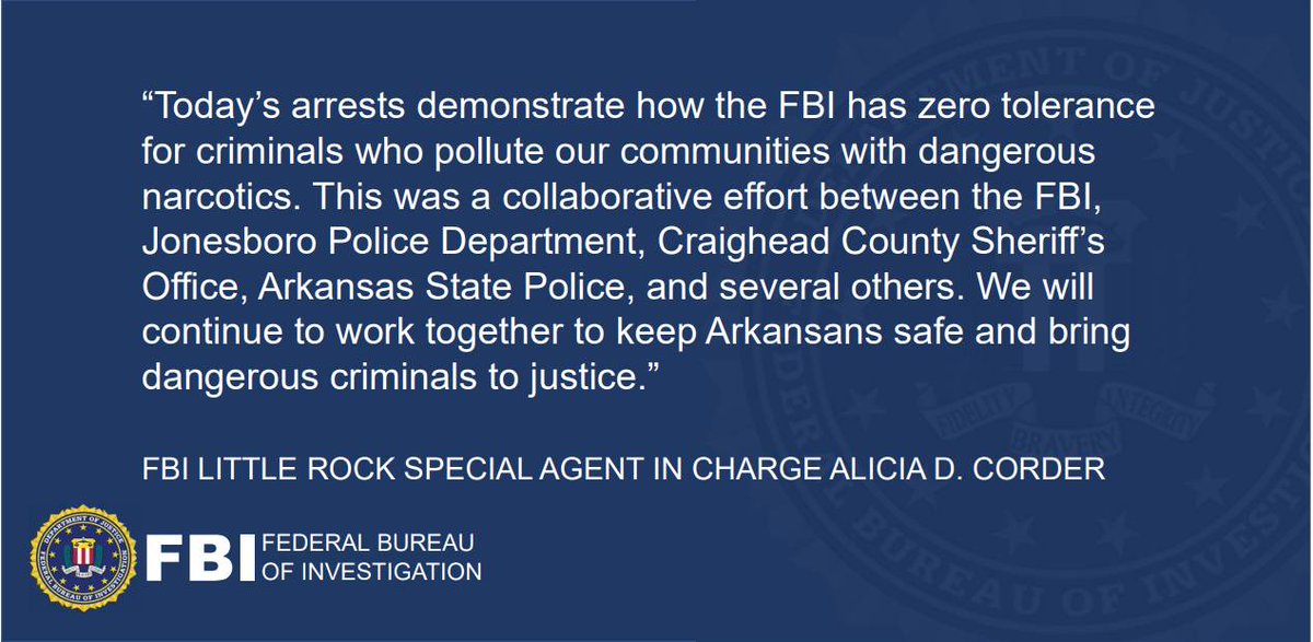 #BREAKING: Drug Trafficking Results in Over A Dozen People Arrested on Federal Charges Read the full press release here: ow.ly/rpWZ50RhCPQ