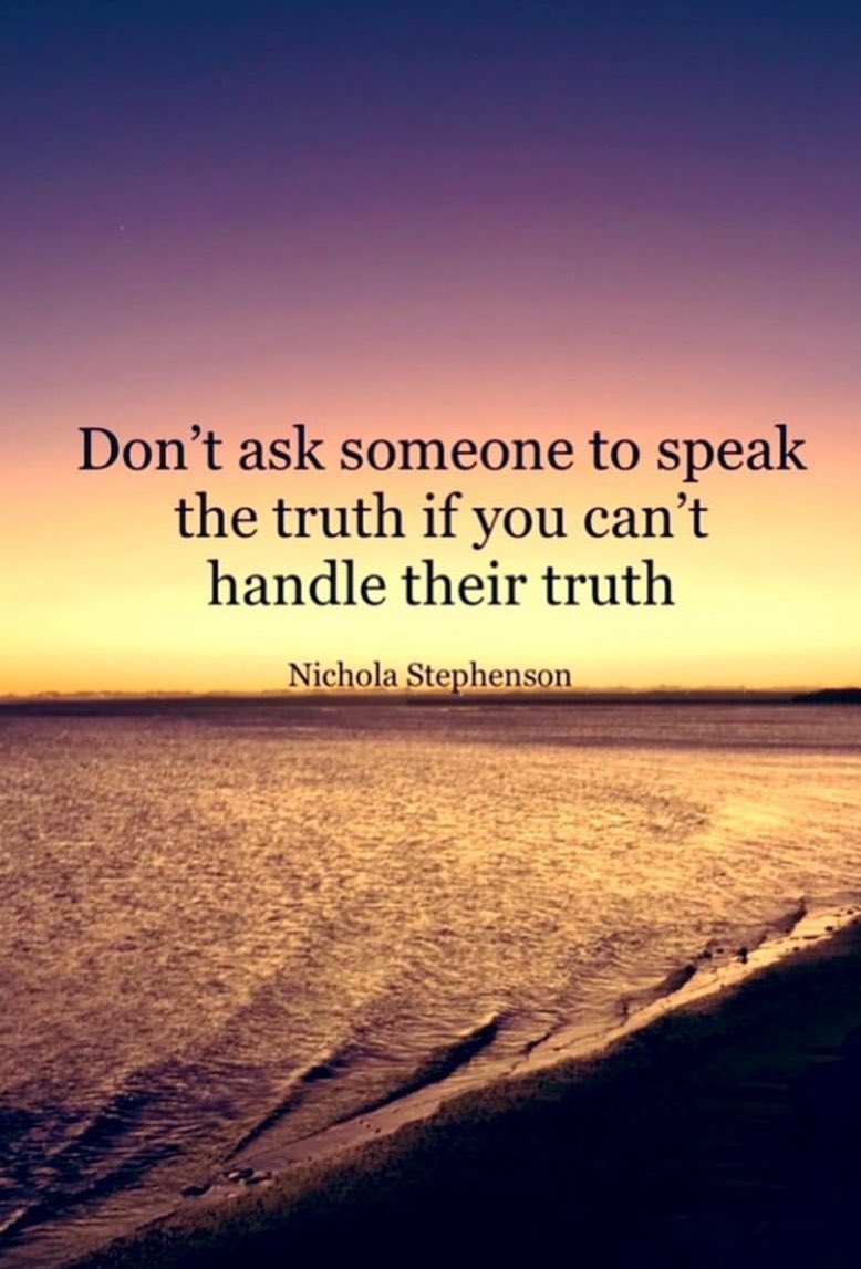 Don’t ask someone to speak the truth if you can’t handle their truth 👌

#positive #mentalhealth #mindset #joytrain #successtrain #thinkbigsundaywithmarsha #thrivetogether