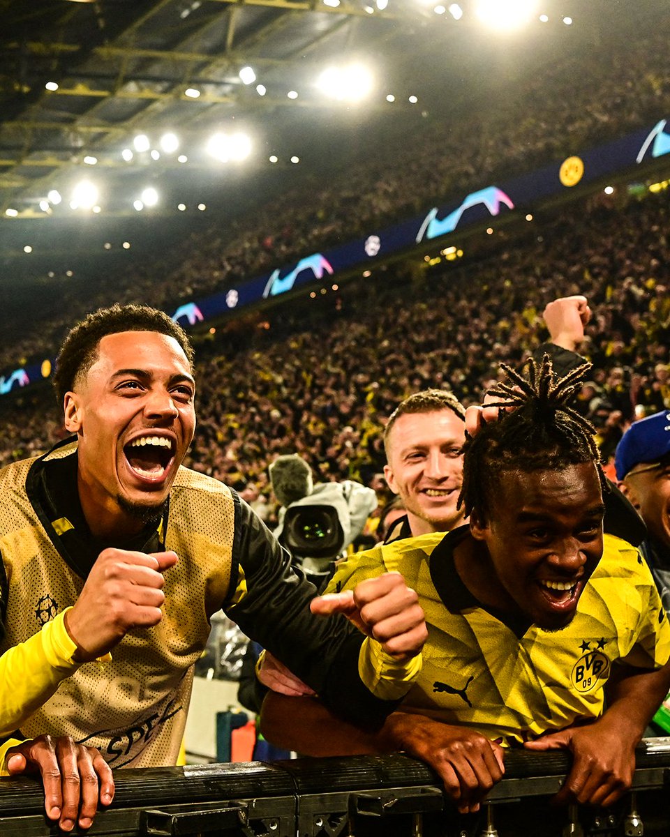 brfootball's tweet photo. DORTMUND ARE THROUGH.

What a game. What a comeback 💛 https://t.co/6hOXSK3Uik