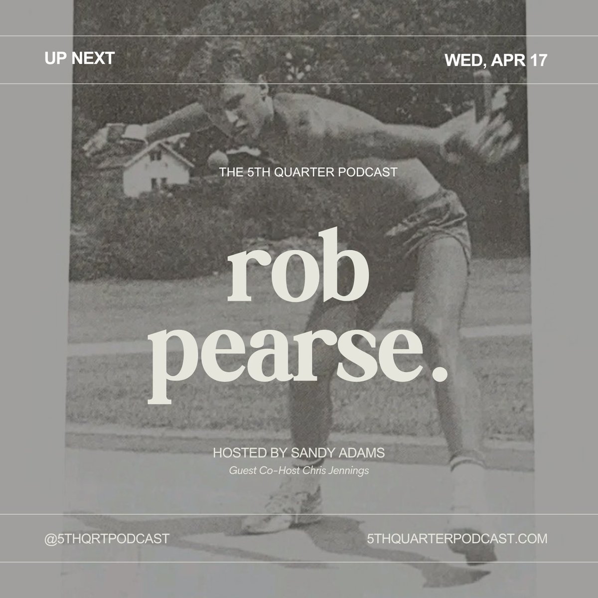 5thqrtpodcast's tweet photo. Ep 38 drops Wed 4/17
Rob Pearse semi-retired pro handball player
π #MemphisState Collegiate π
π 2016 π¨π¦ Handball Hall of Fame inductee
Guest co-host Chris Jennings π¨π¦
π #MemphisState Handball π
Subscribe https://t.co/ZAbI3oJhiw
Host @sandyadams_co
#5thquarterpodcast https://t.co/IkKYQ4bXDl